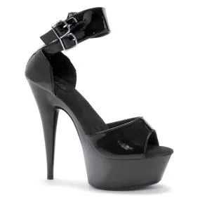 609-ALIYA 6" PEEPTOE PLATFORM WITH DOUBLE STRAP CUFF DETAIL