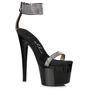 709-ANIKA 7" Stiletto With Rhinestone Strap