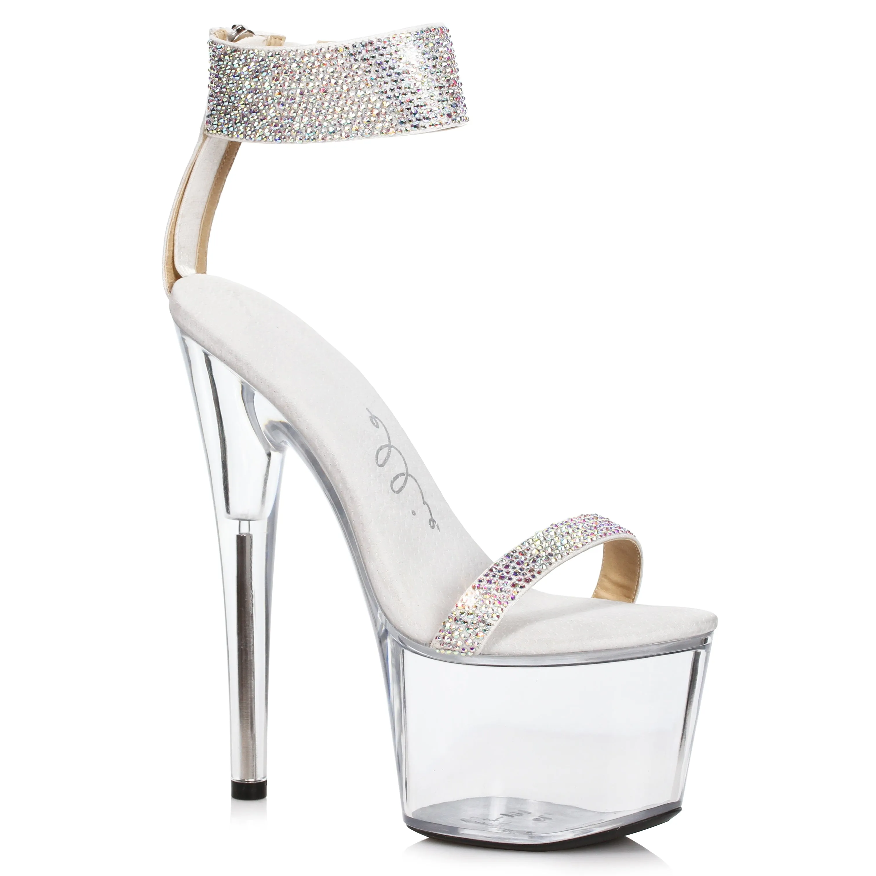 709-ANIKA 7" Stiletto With Rhinestone Strap