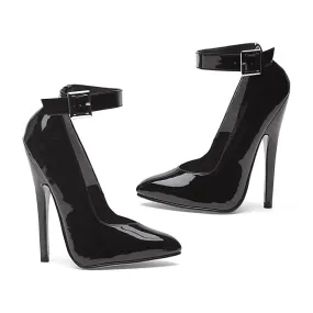8261 6" Heel Fetish Pump W/Ankle Strap.