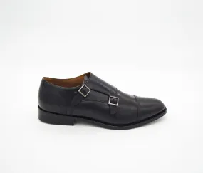 AC38201 Men's Classic Oxford Double Monk in Leather Black AC38201