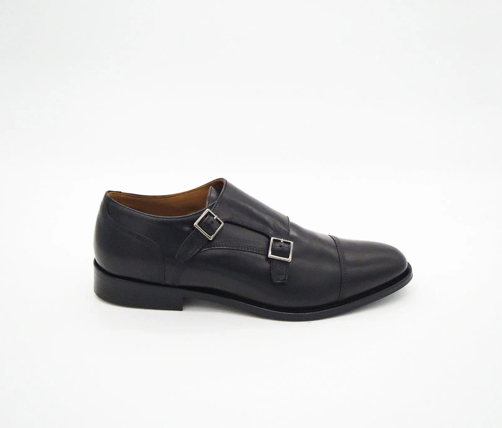 AC38201 Men's Classic Oxford Double Monk in Leather Black AC38201