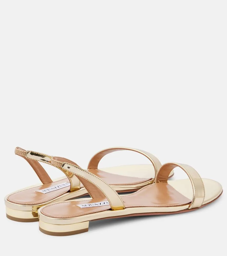 Aquazzura Metallic leather sandals