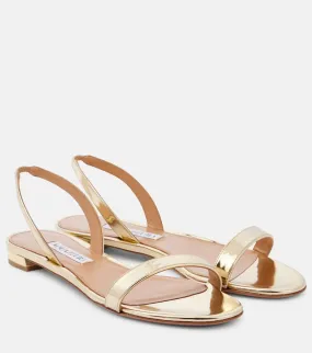 Aquazzura Metallic leather sandals