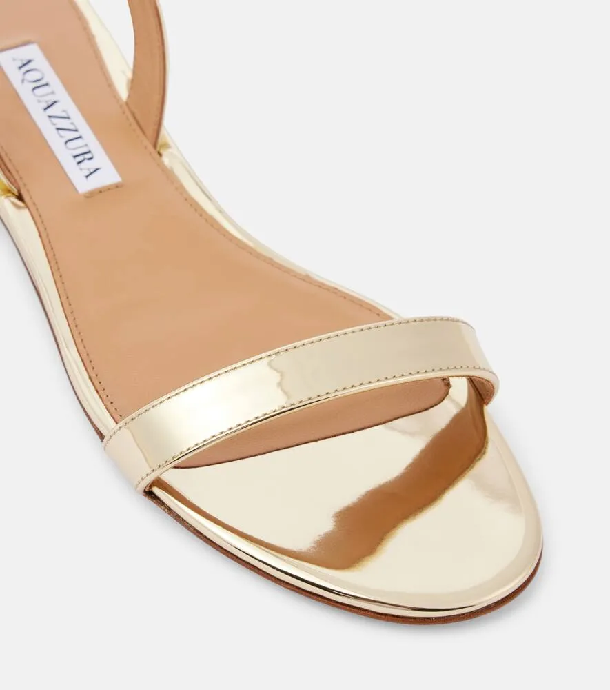 Aquazzura Metallic leather sandals