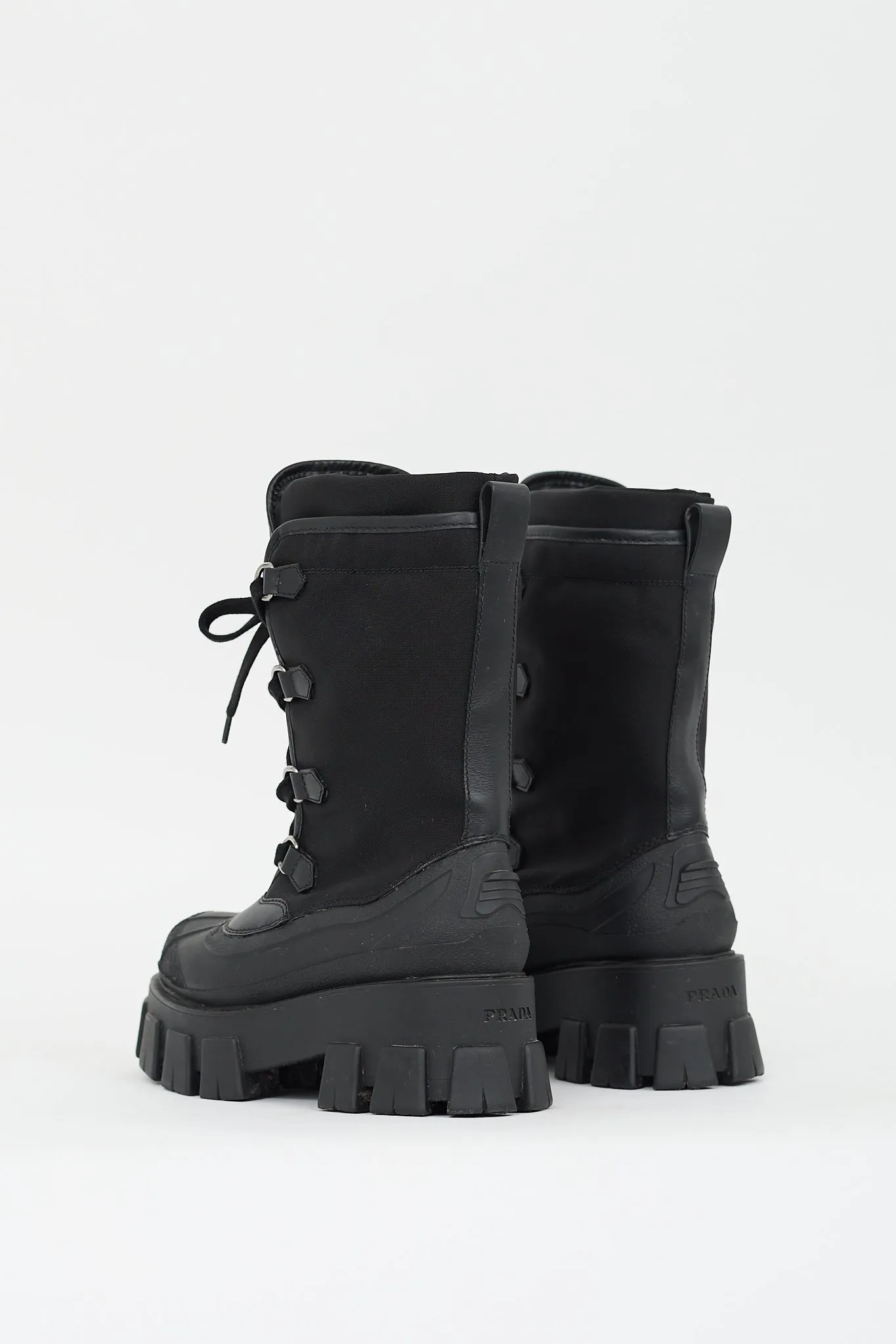 Black Nylon Rubber Monolith Snow Boot
