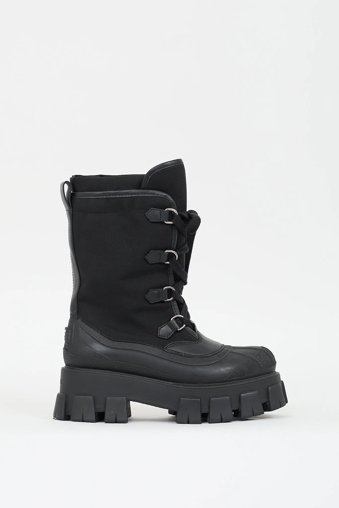 Black Nylon Rubber Monolith Snow Boot