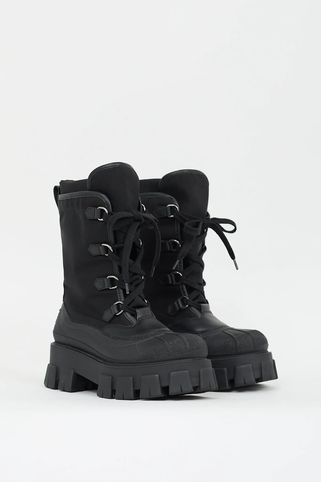 Black Nylon Rubber Monolith Snow Boot