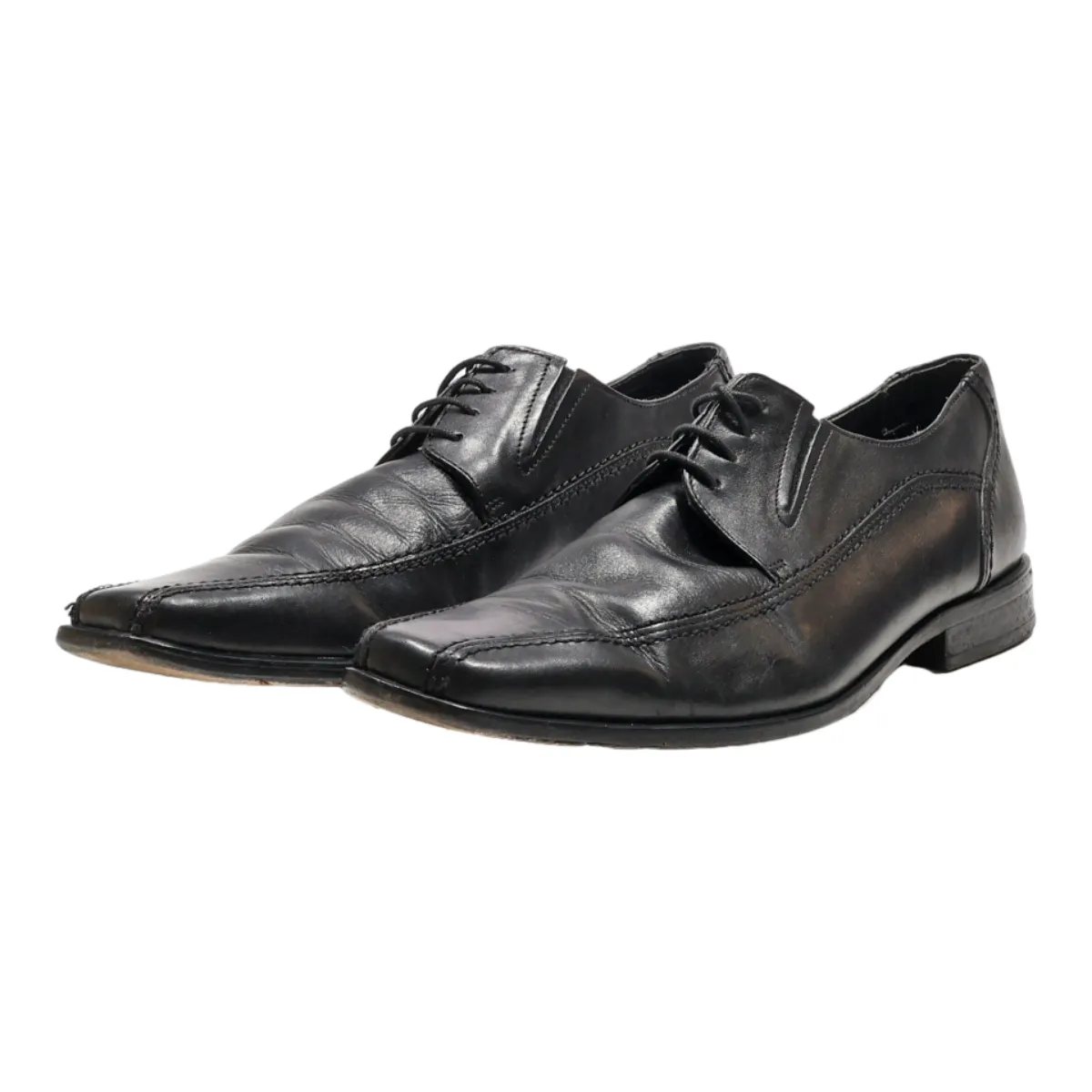 BORELLI Oxford Shoes Black Leather Mens UK 9.5