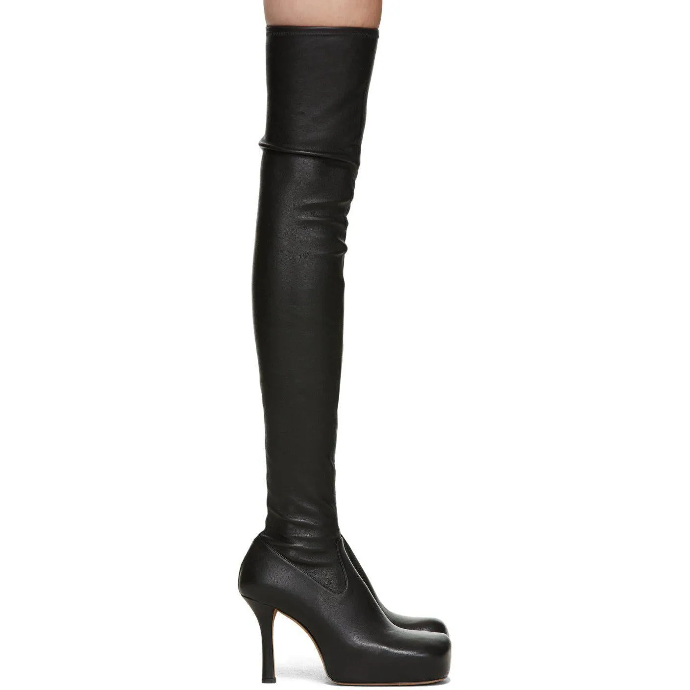 Bottega Veneta Black Nappa 'The OTK' Tall Boots