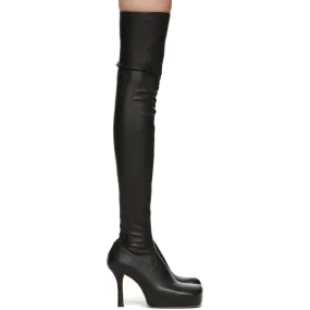 Bottega Veneta Black Nappa 'The OTK' Tall Boots