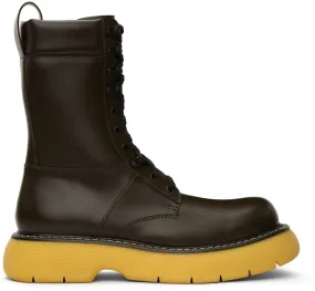 Bottega Veneta Brown 'The Bounce' Lace-Up Boots