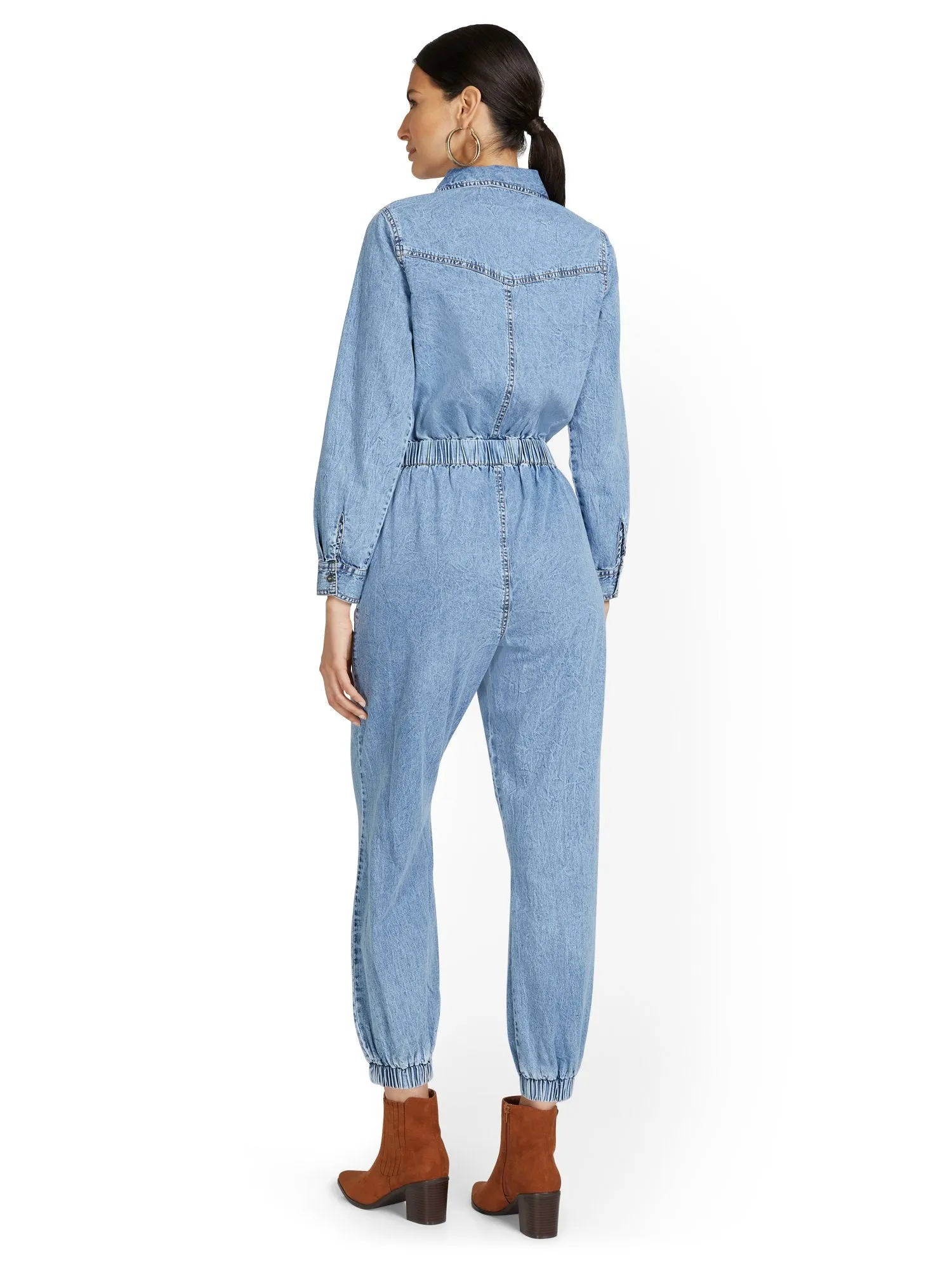 Denim Utility Jumpsuit