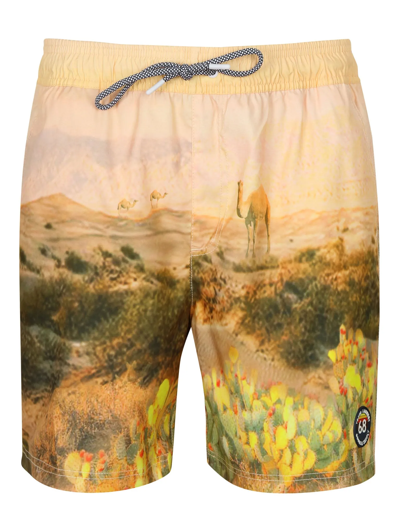 Desert Swim Shorts with Free Matching Flip Flops in Orange - Tokyo Laundry