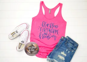 flip flops fireworks and freedom (blue ink)