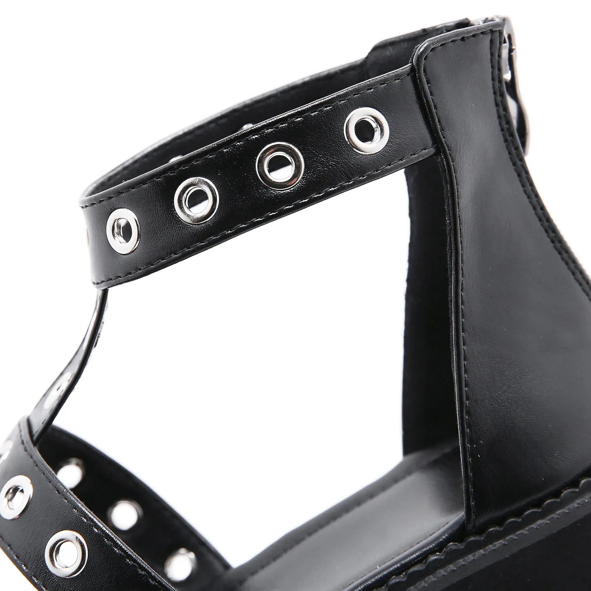 Funki Buys | Shoes | Women's Gothic Rivet Ring Platform Sandal