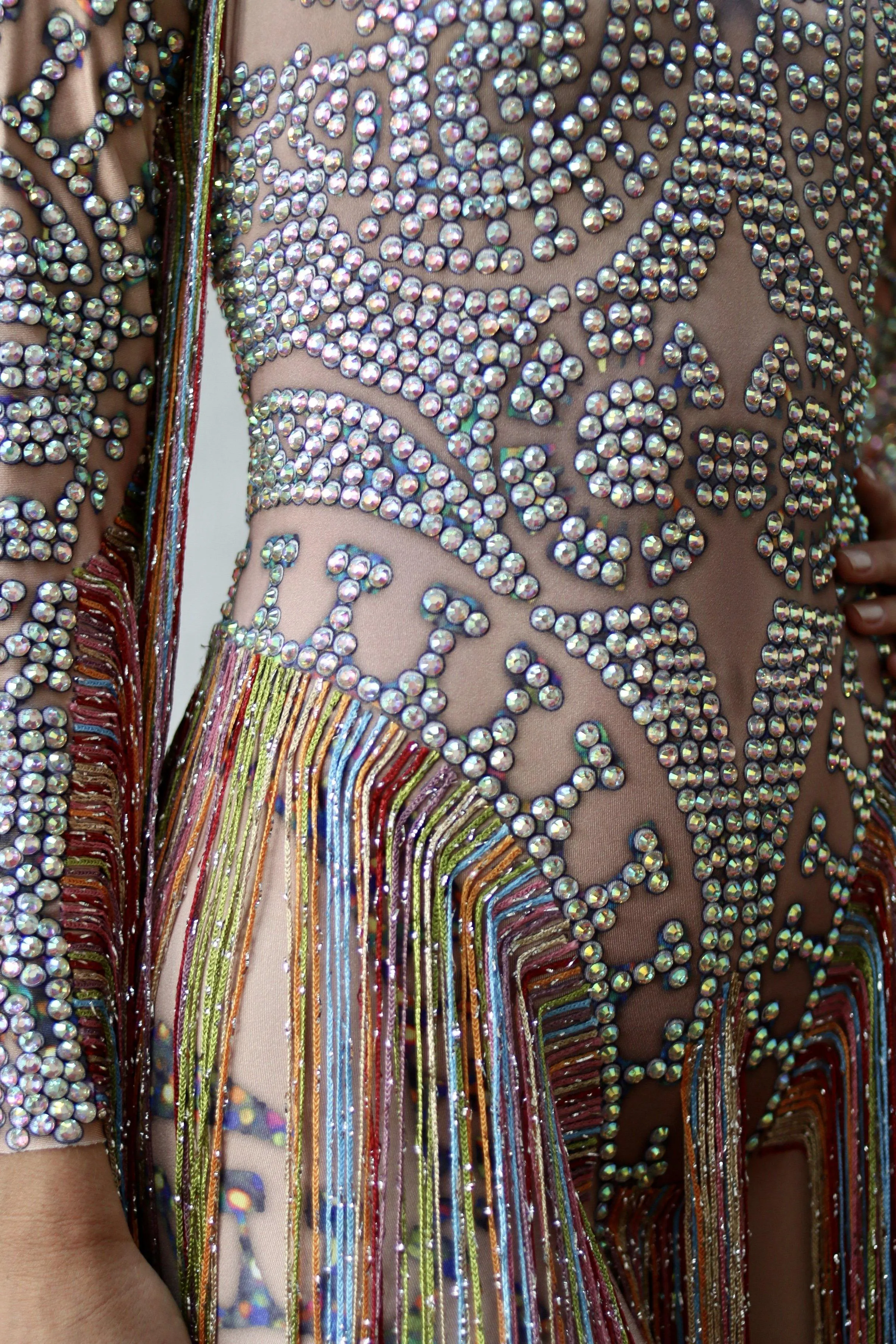 Incantation Rainbow Fringed Catsuit