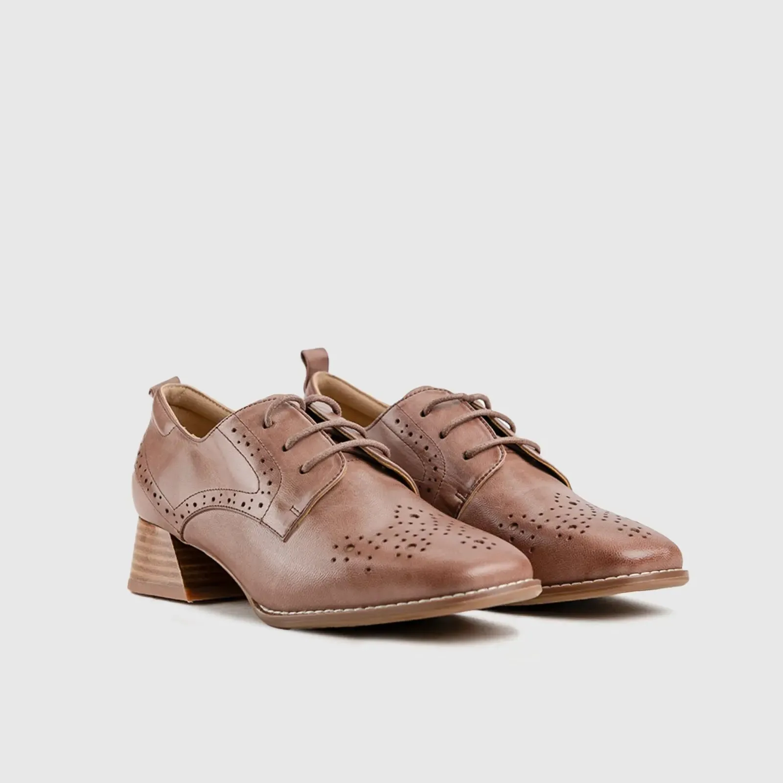 Leather Oxfords Brown HA011