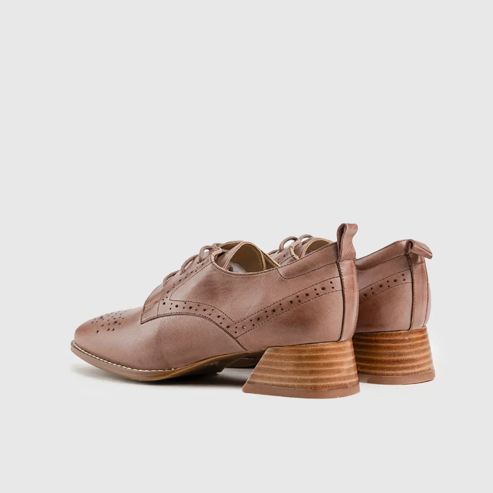 Leather Oxfords Brown HA011
