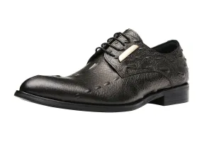 Men's Alligator Wingtip Derby Formal Shoes