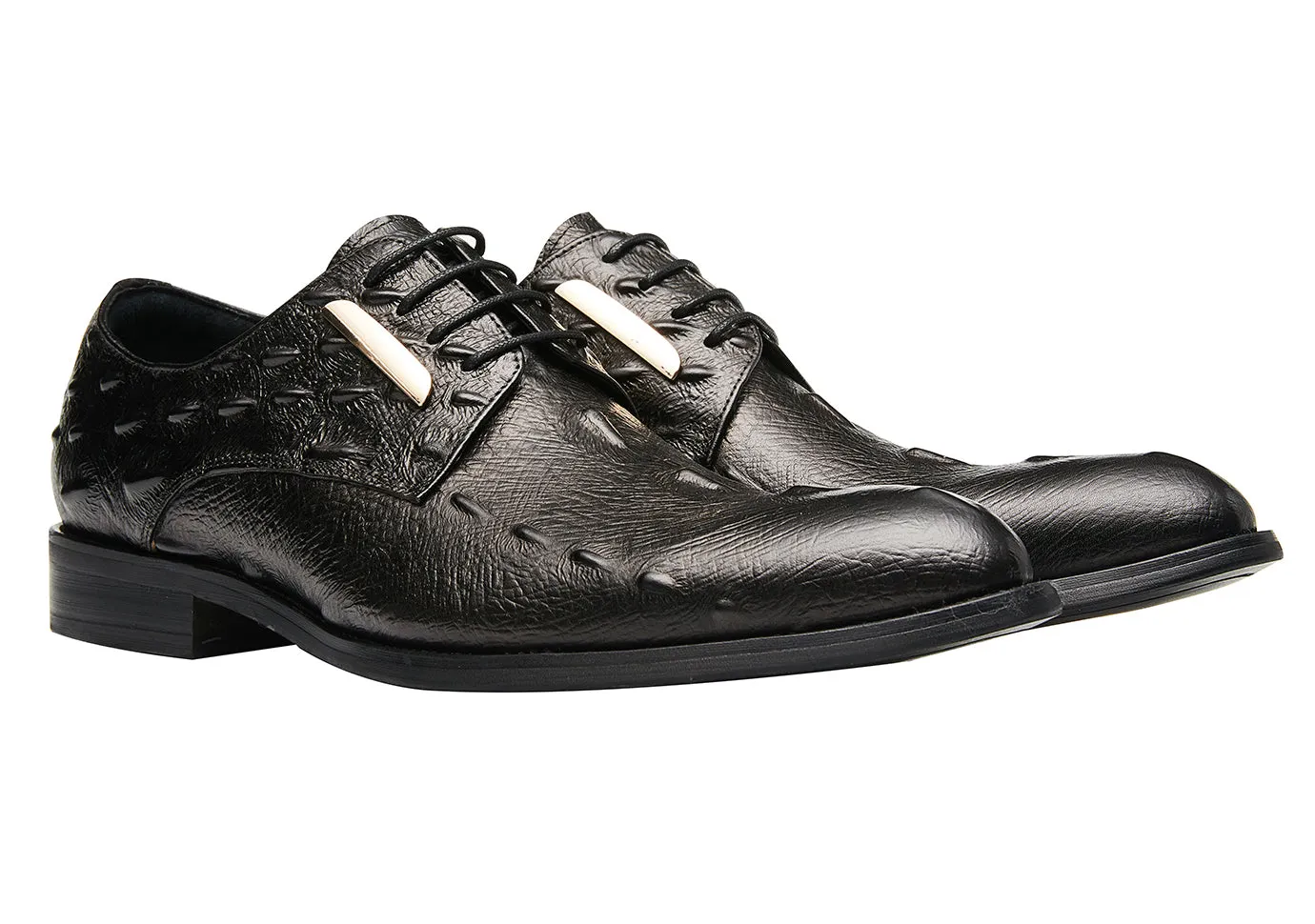 Men's Alligator Wingtip Derby Formal Shoes