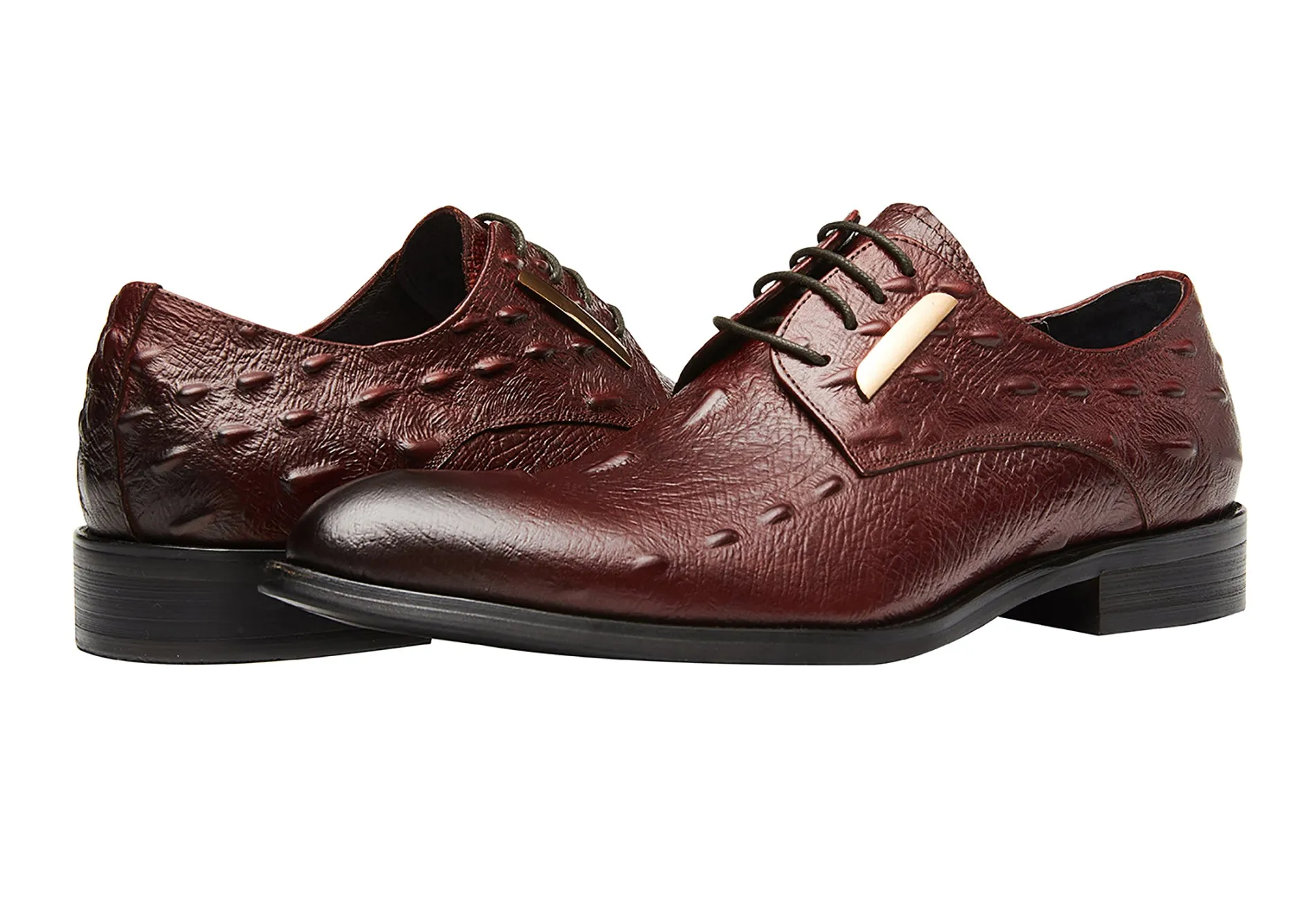 Men's Alligator Wingtip Derby Formal Shoes