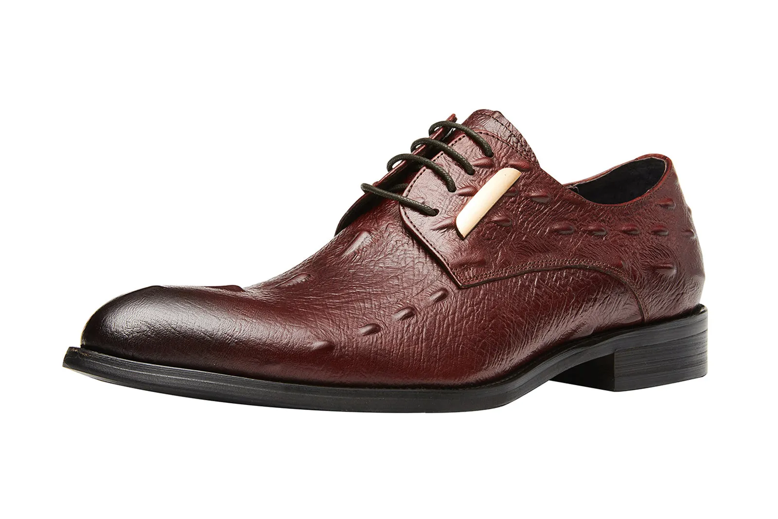 Men's Alligator Wingtip Derby Formal Shoes