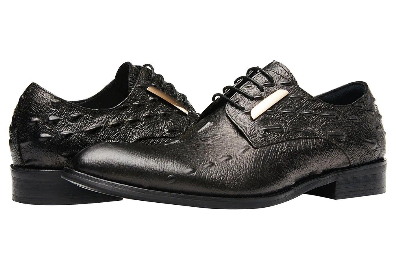 Men's Alligator Wingtip Derby Formal Shoes