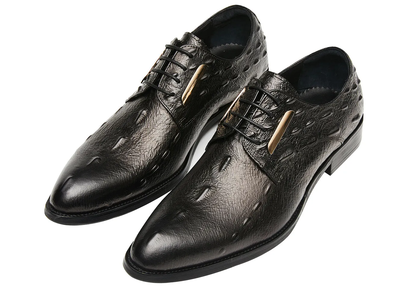 Men's Alligator Wingtip Derby Formal Shoes