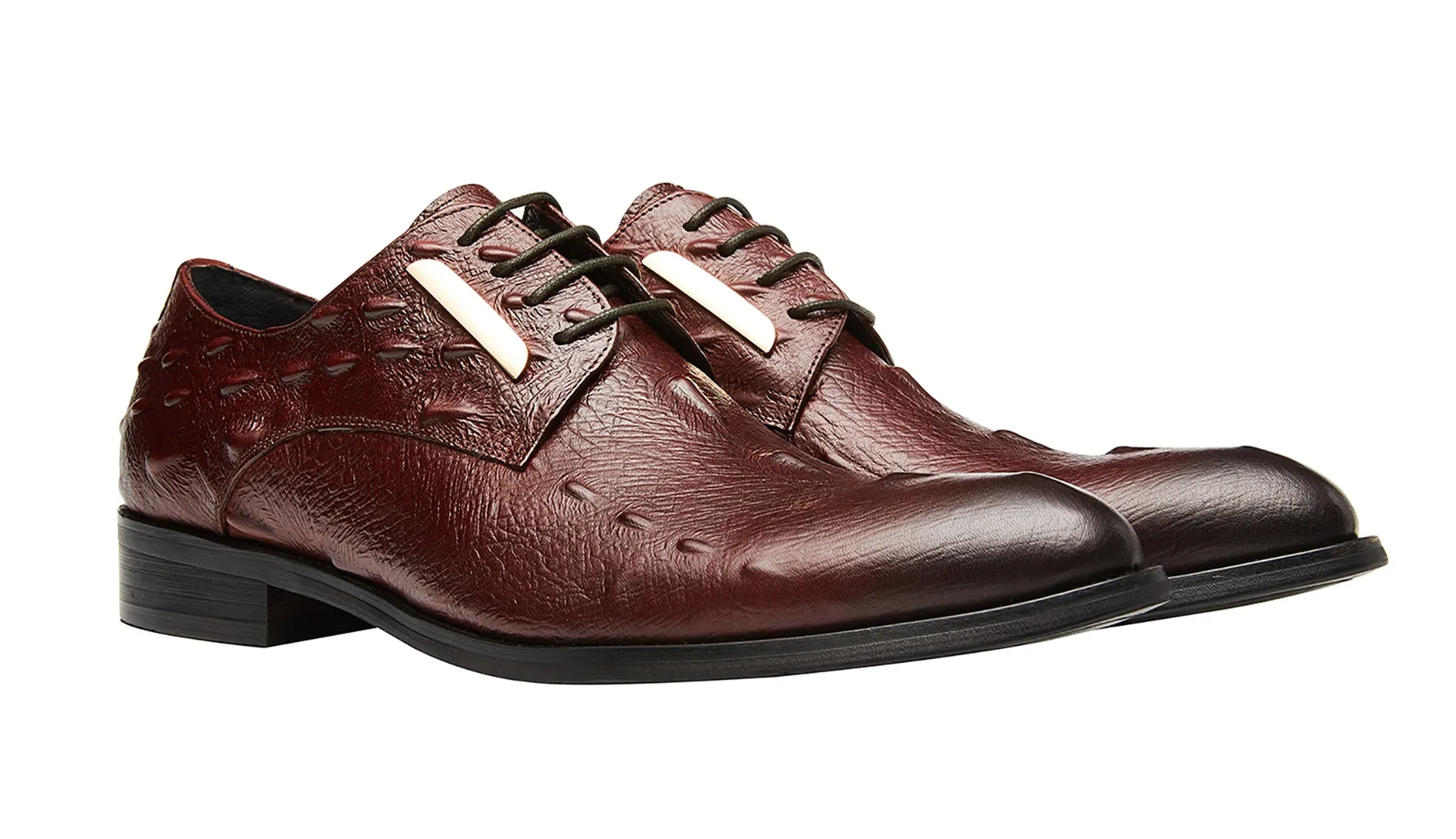 Men's Alligator Wingtip Derby Formal Shoes