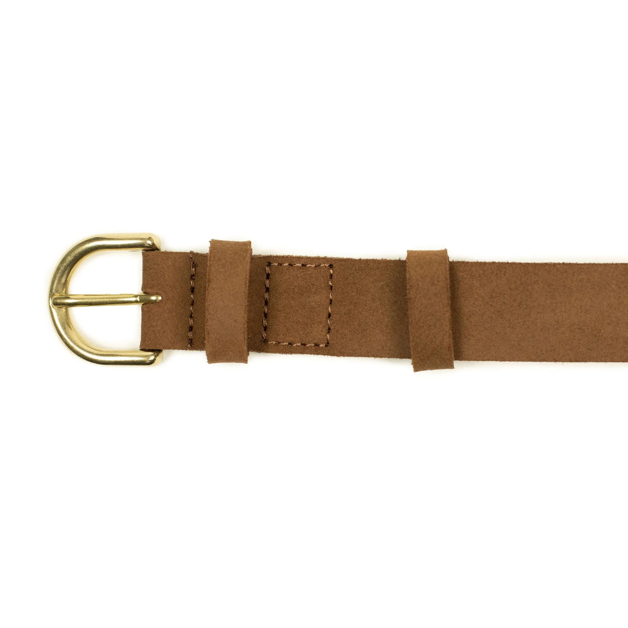 One-inch belt in brown waxed crust calf (restock)