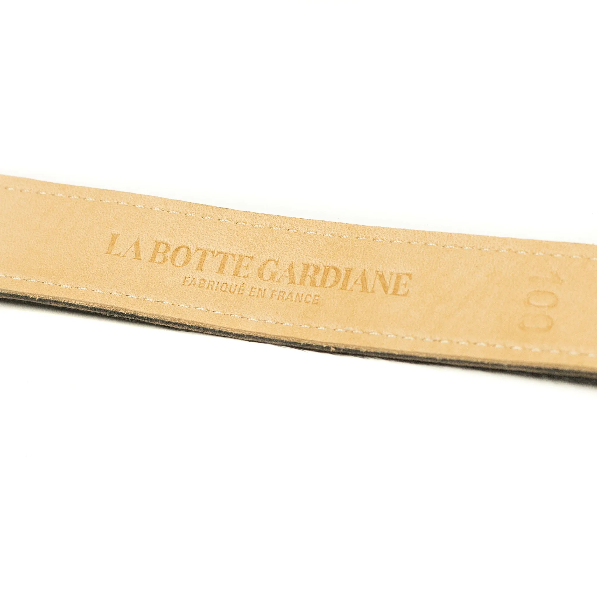 One-inch belt in natural black hair-on calf (restock)