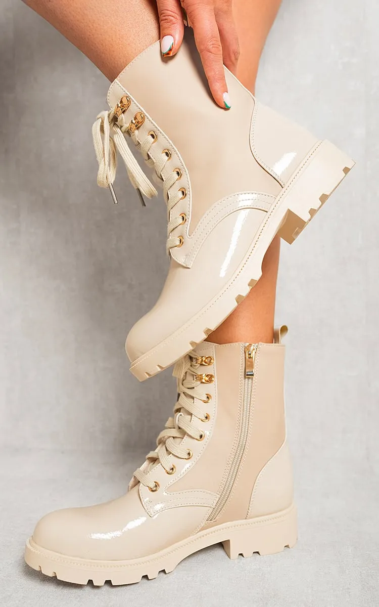 Platform Lace Up Chunky Boots