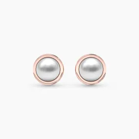 Rose Gold Little Pearl Earstuds