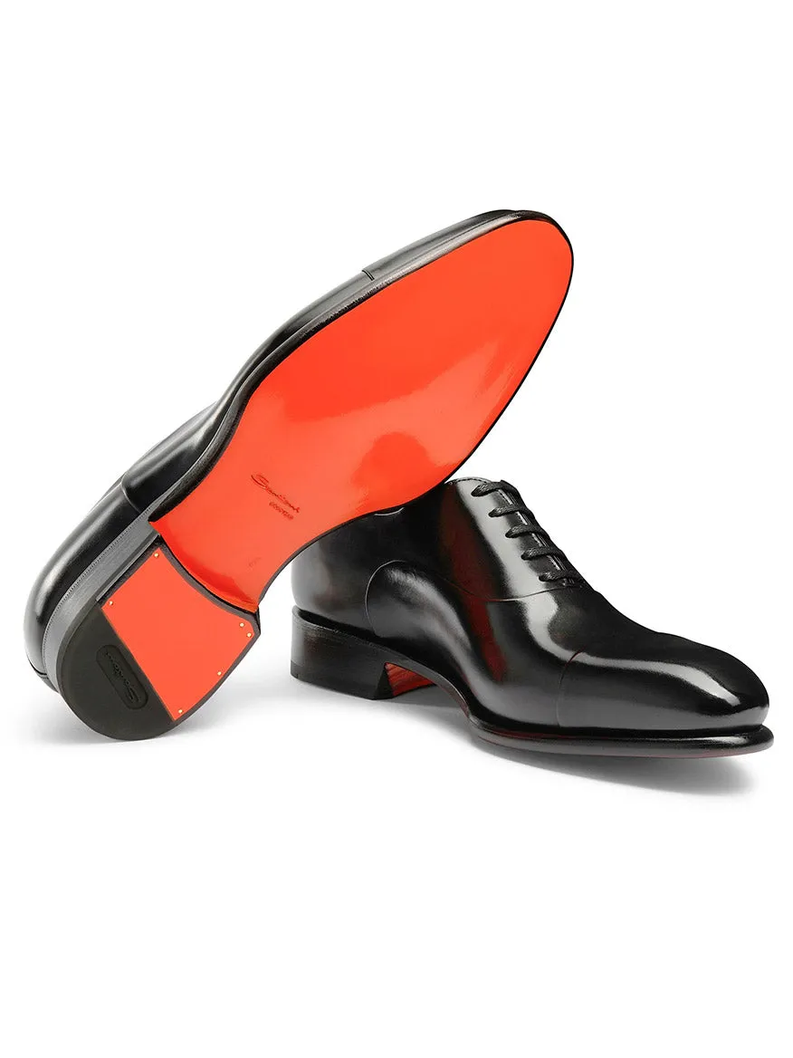 Santoni Isaac Balmoral Oxford in Black