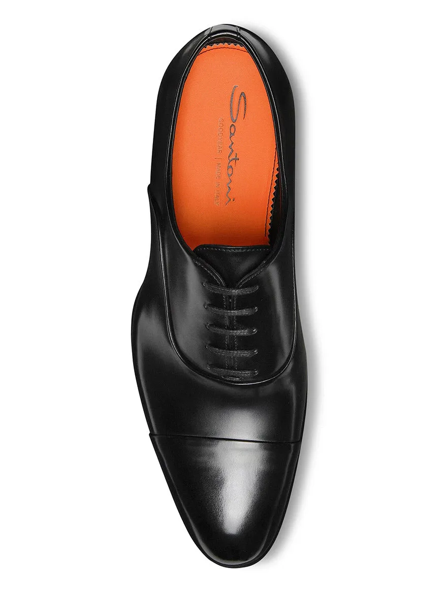 Santoni Isaac Balmoral Oxford in Black