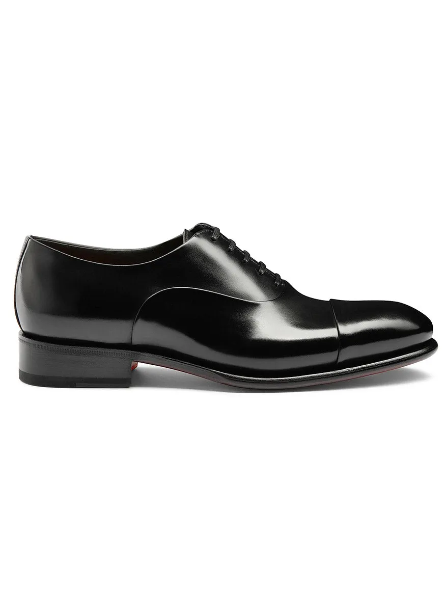 Santoni Isaac Balmoral Oxford in Black