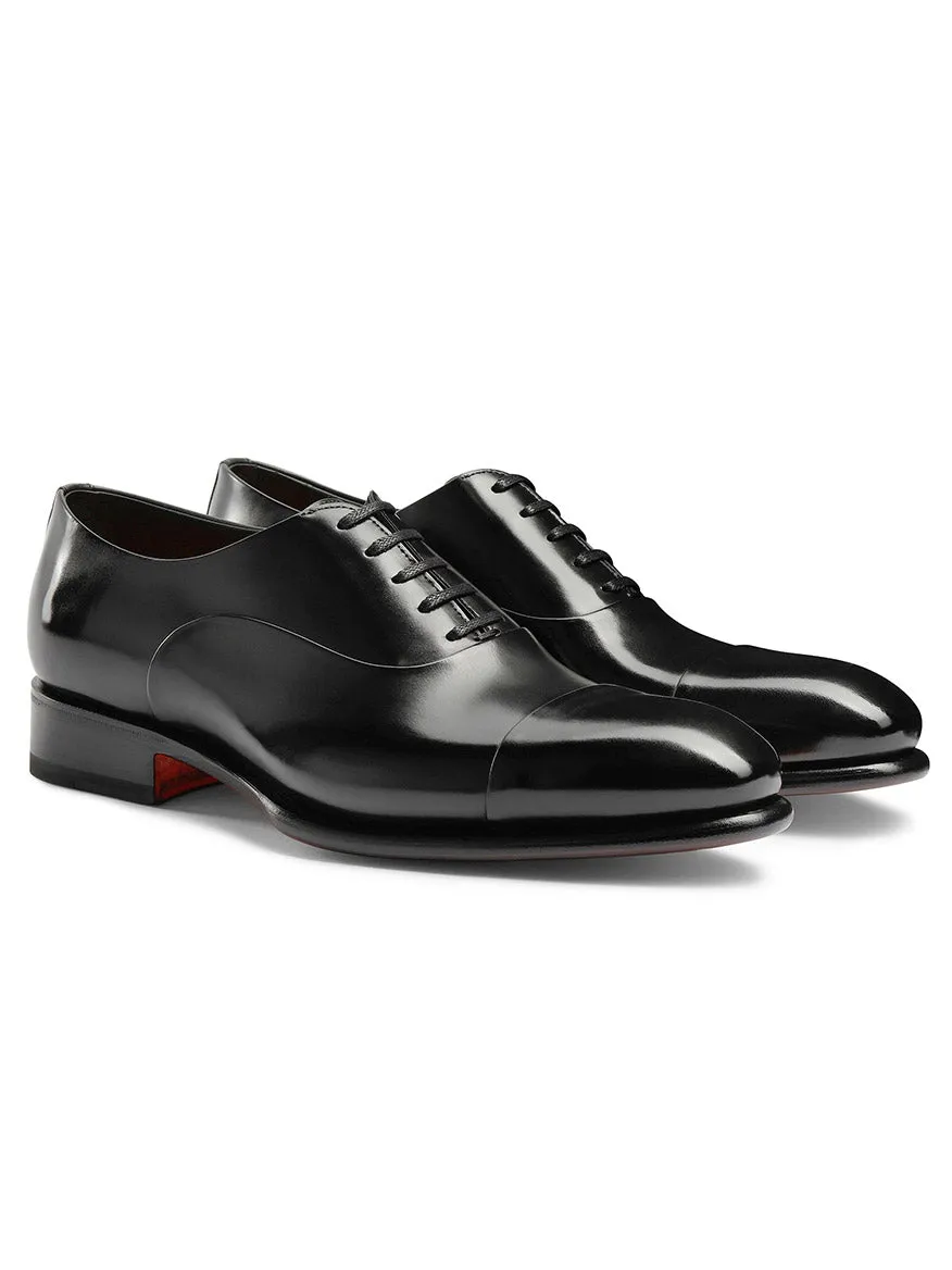 Santoni Isaac Balmoral Oxford in Black