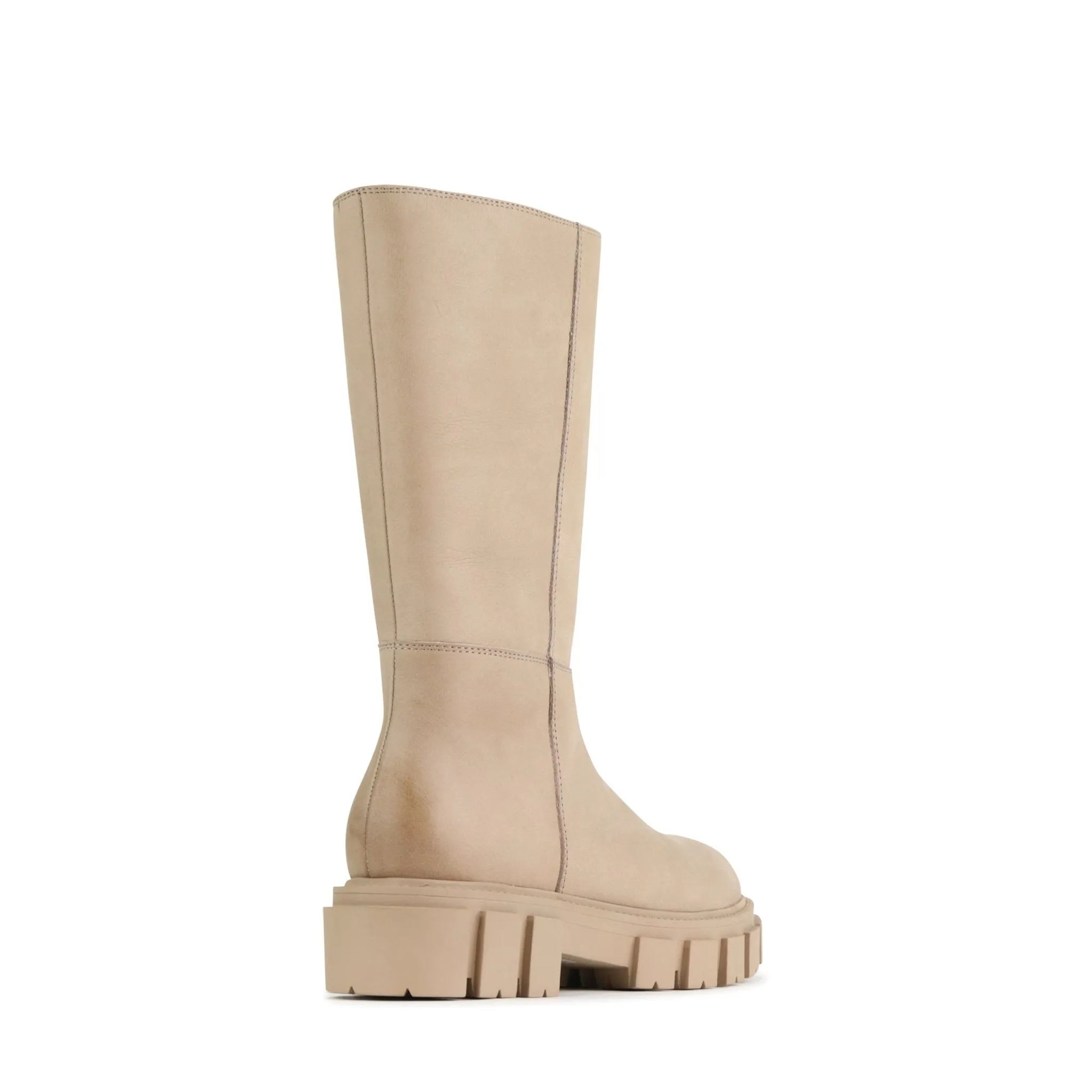 SHEARLING LEATHER CHUNKY MID BOOTS