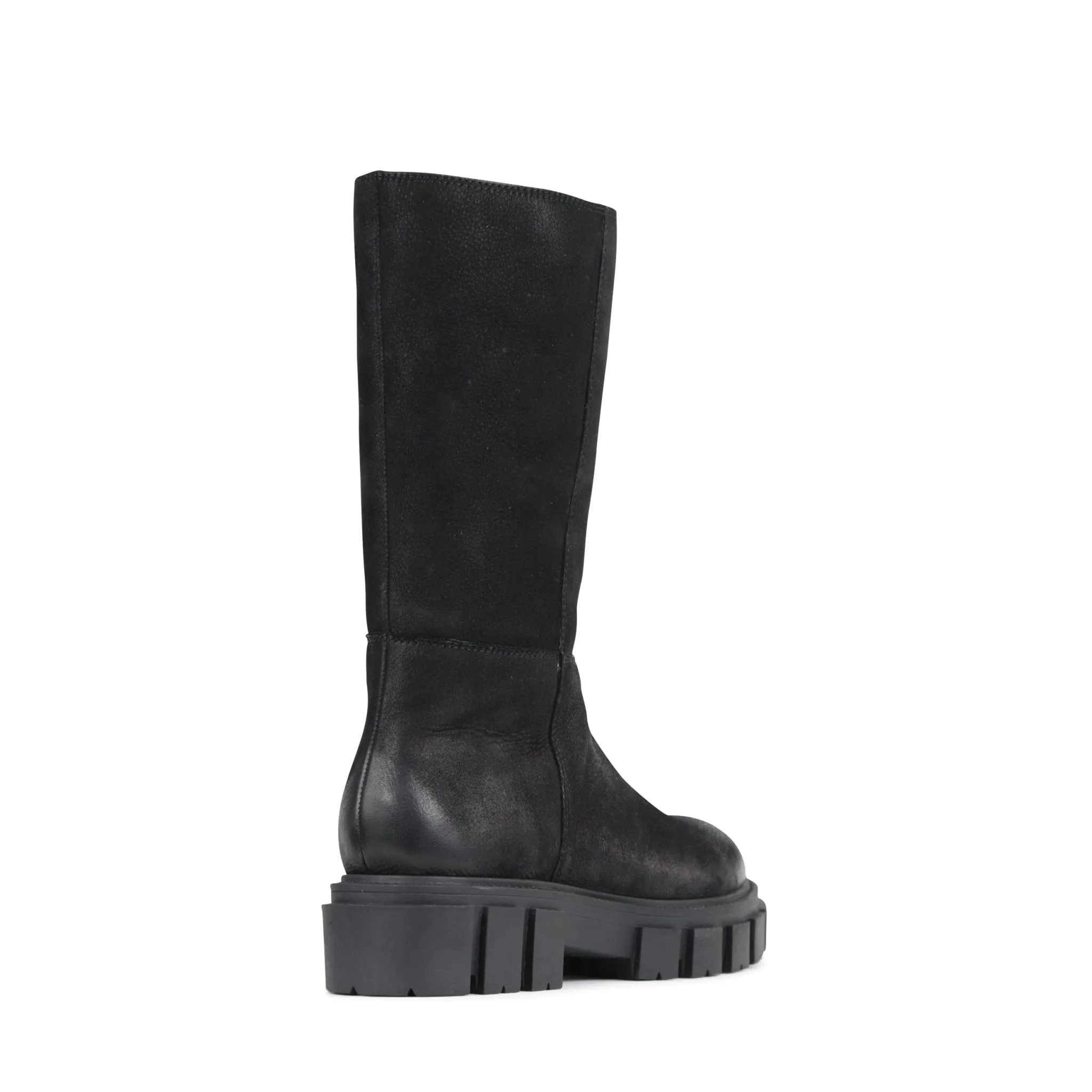 SHEARLING LEATHER CHUNKY MID BOOTS