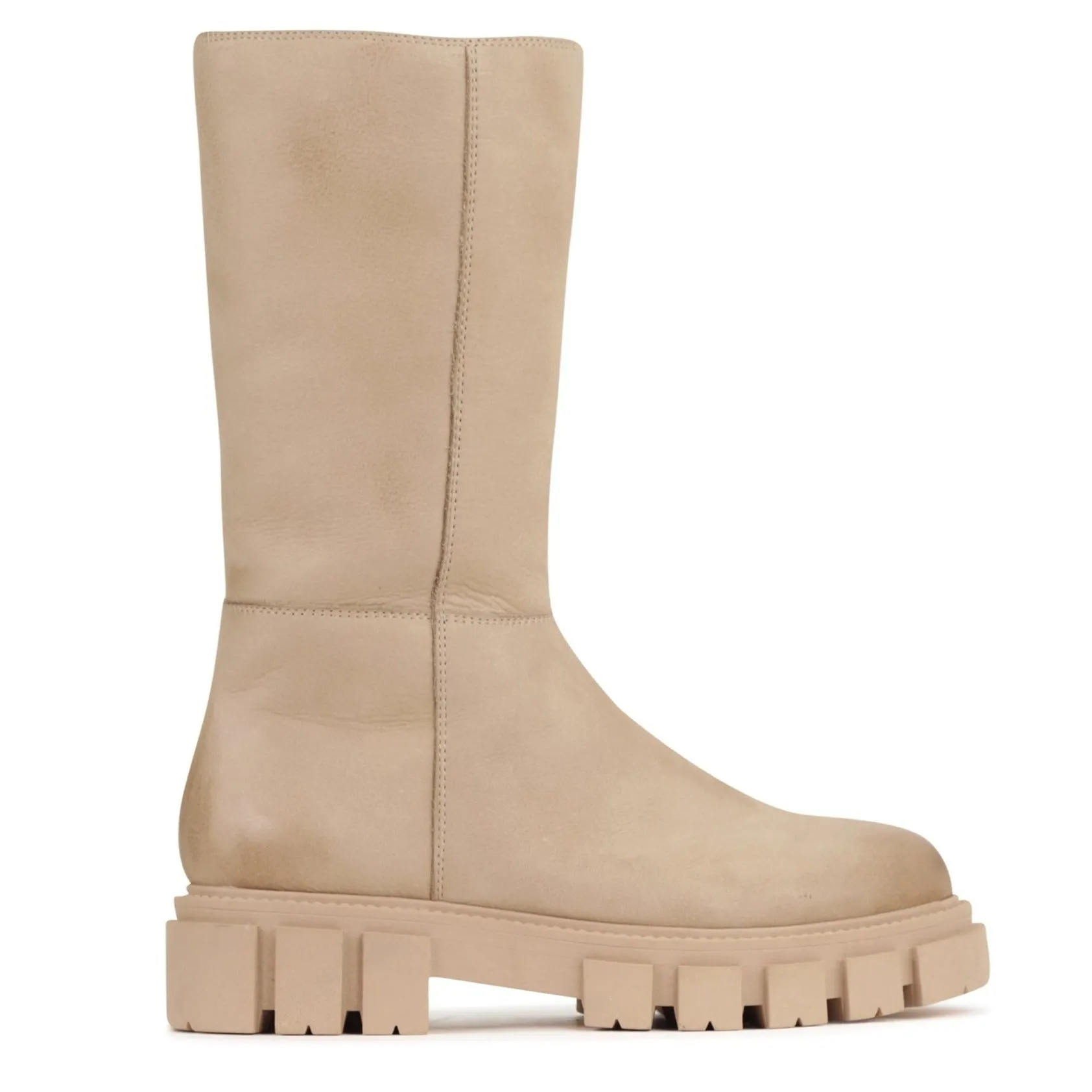 SHEARLING LEATHER CHUNKY MID BOOTS