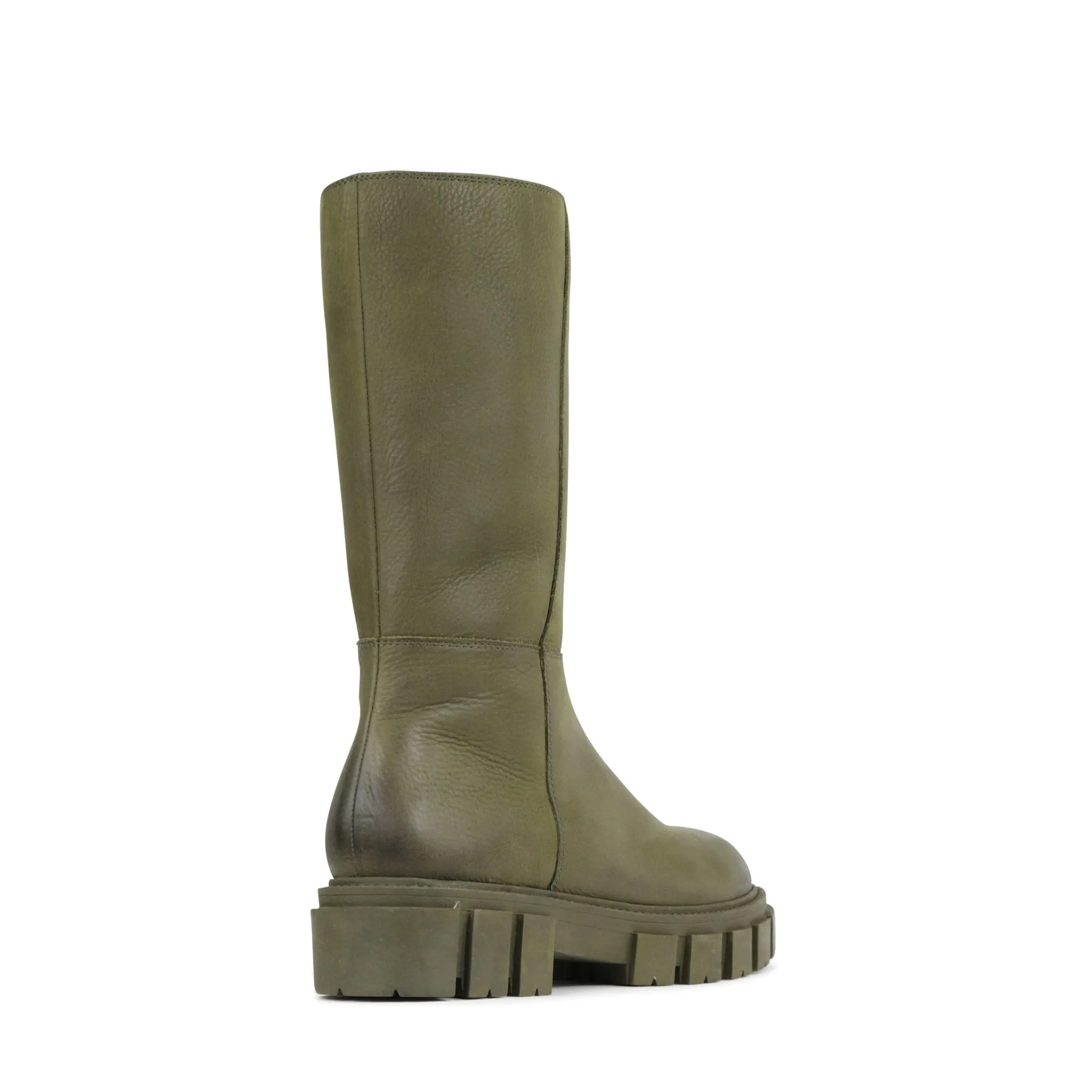 SHEARLING LEATHER CHUNKY MID BOOTS