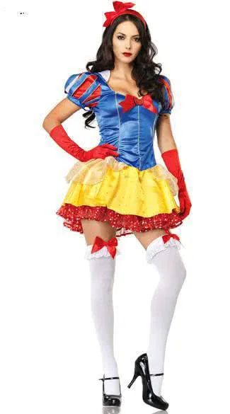 Snow White Halloween Costumes Sexy Princess Cosplay Game Uniform
