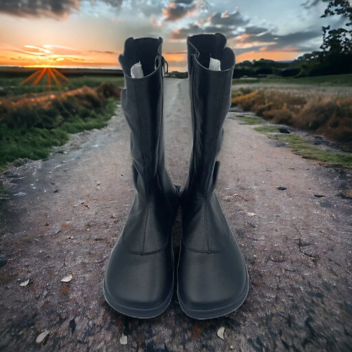Tipsietoes Barefoot Genuine Leather Winter High Boots for Women