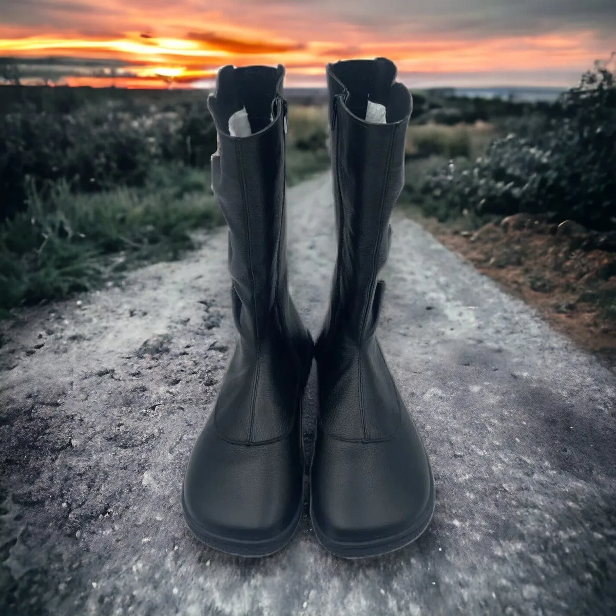 Tipsietoes Barefoot Genuine Leather Winter High Boots for Women