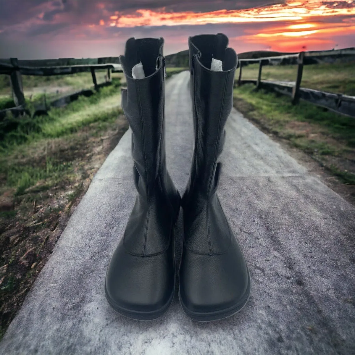 Tipsietoes Barefoot Genuine Leather Winter High Boots for Women