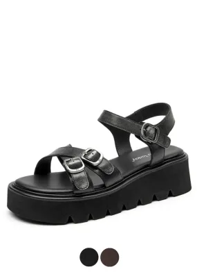 USS Shoes Nina Women's Comfortable Platform Leather Sandals