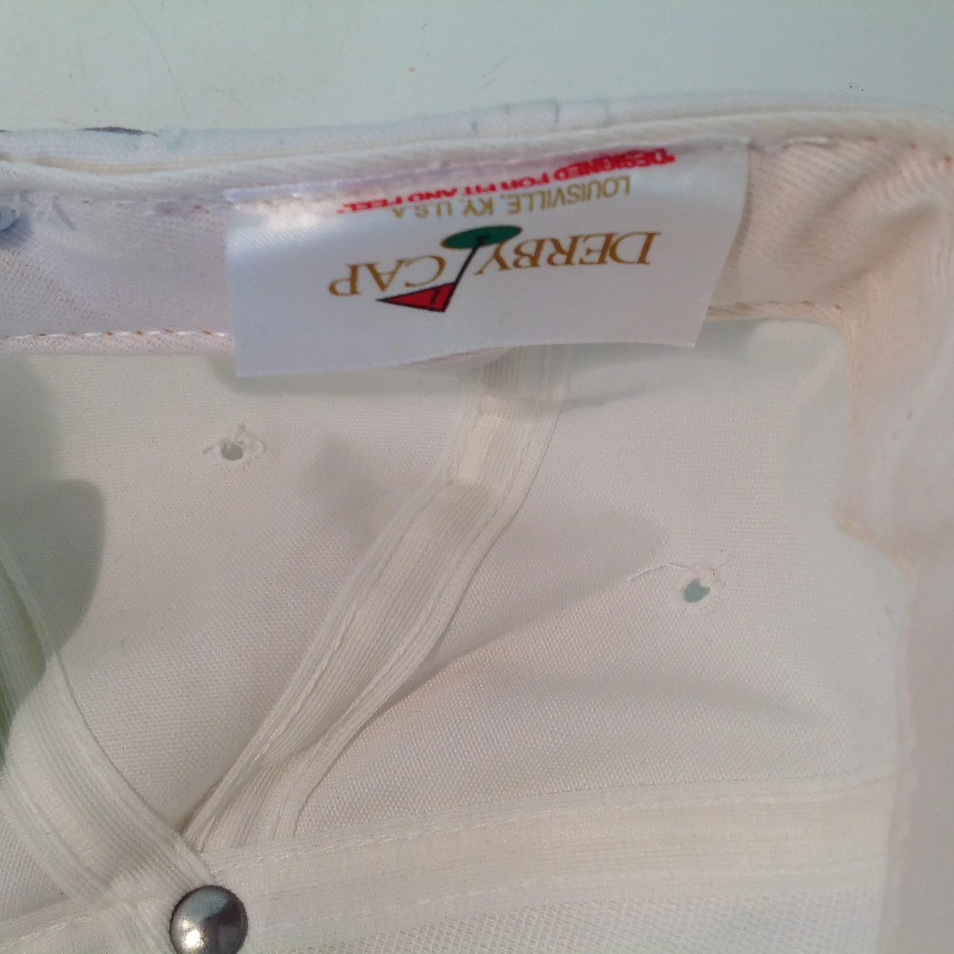 Vintage Derby Cap Azalea Sands Golf Course North Myrtle Beach South Carolina Souvenir White Baseball Cap