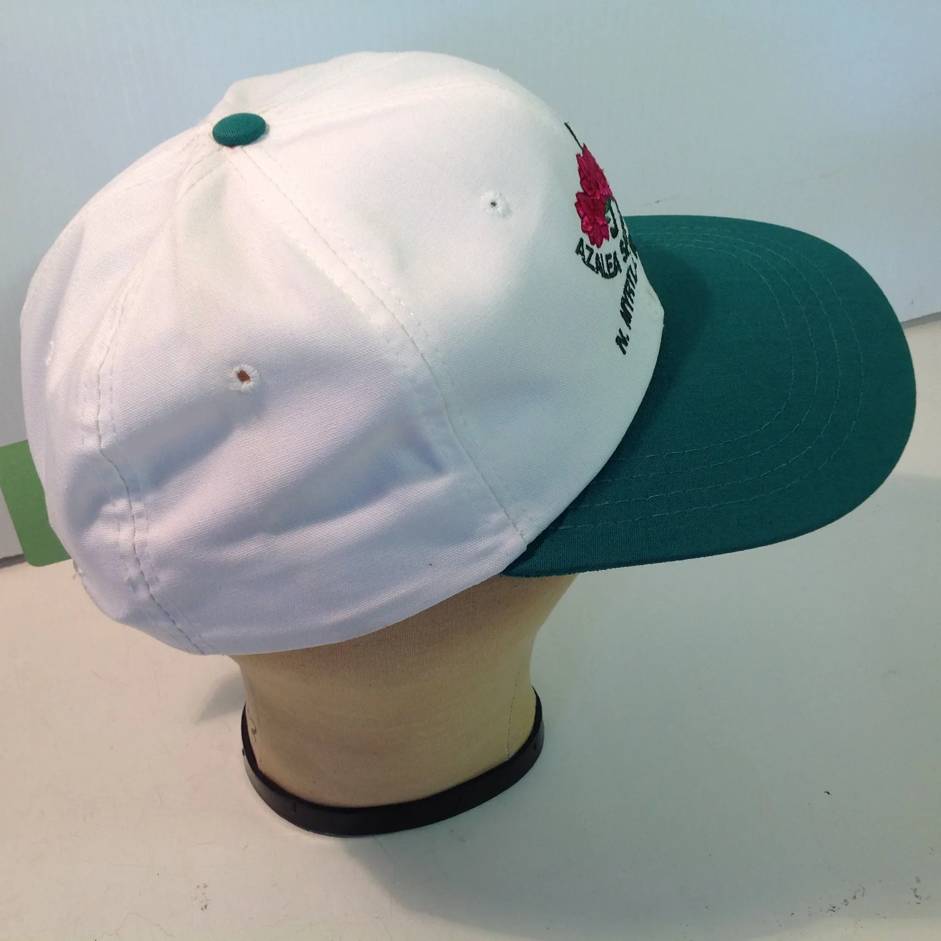 Vintage Derby Cap Azalea Sands Golf Course North Myrtle Beach South Carolina Souvenir White Baseball Cap