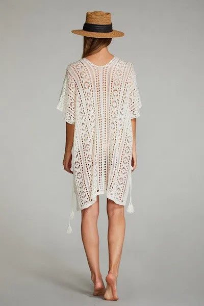 White Crochet beach cover up